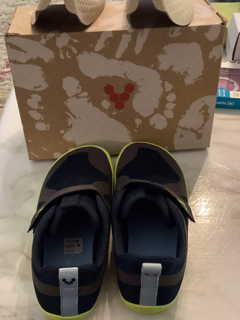 Vivo Barefoot Slip-On Sneakers with Neon Green Trim -
